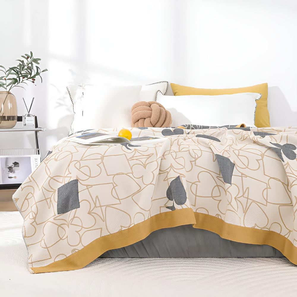 Poker Patterns Cotton Throw Blanket