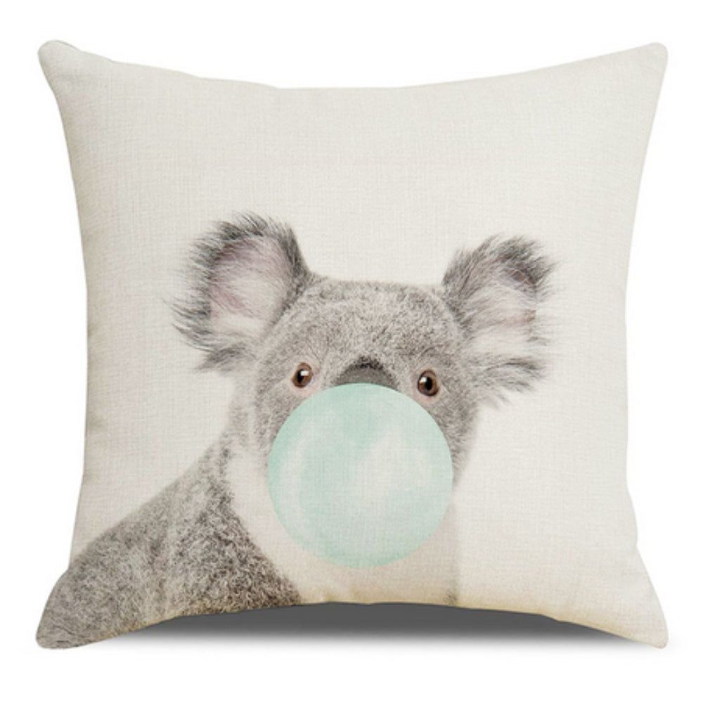 Animal Print Bubble Gum Cushion Cover
