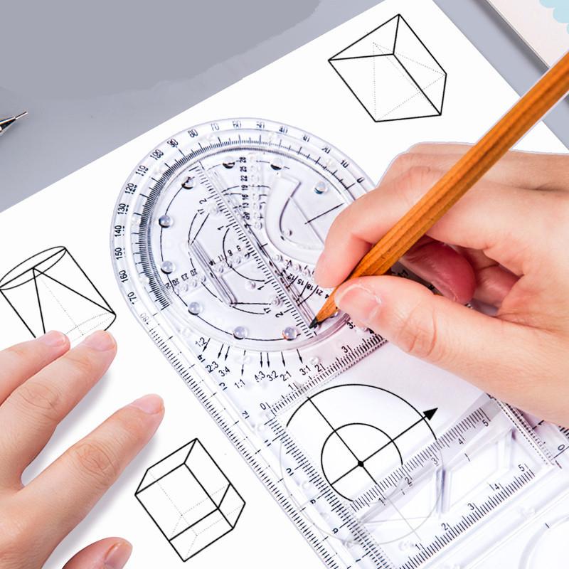 Multifunctional Transparent Geometric Ruler
