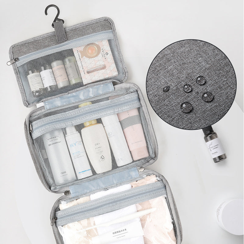 Compact Travel Cosmetic Organizer with 4 Compartments