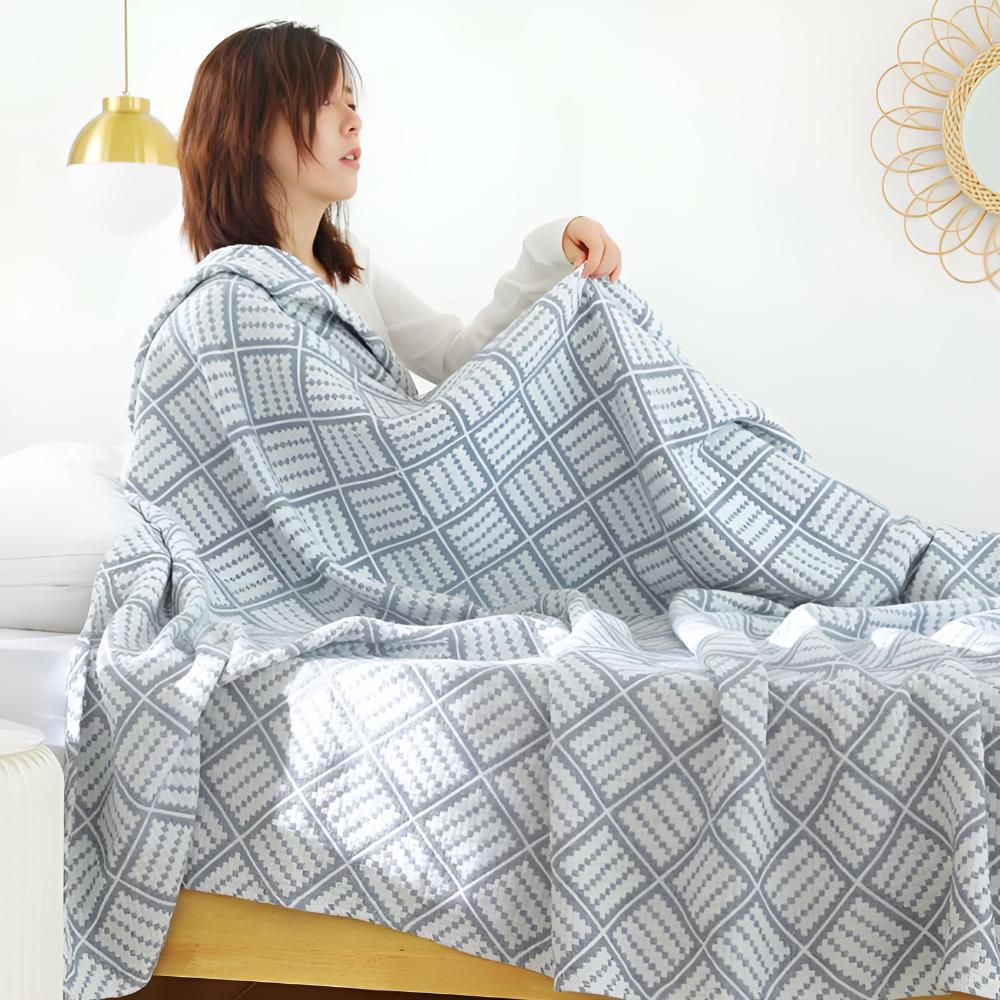 Plaid Cotton Throw Blanket for All Seasons