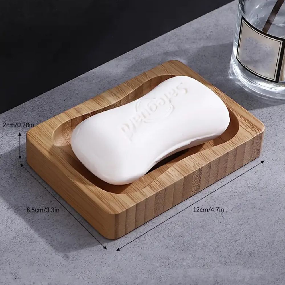 Natural Wooden Soap Dish for Spa-Like Bathroom Decor