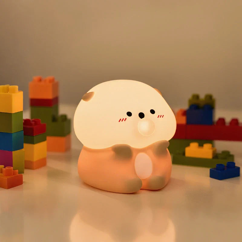 Rechargeable Soft Silicone Animal Night Light with Adjustable Brightness