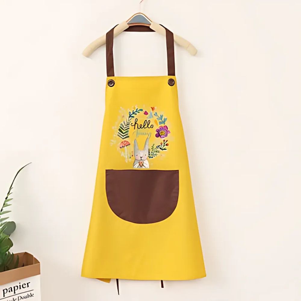 Hello Spring Waterproof Floral Kitchen Apron