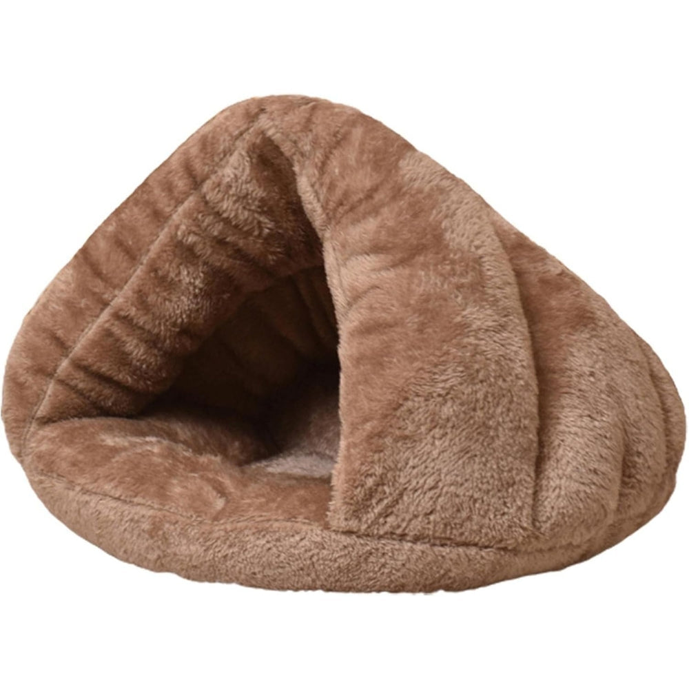 Cozy Polar Fleece Pet Cave Bed for Cats and Small Dogs