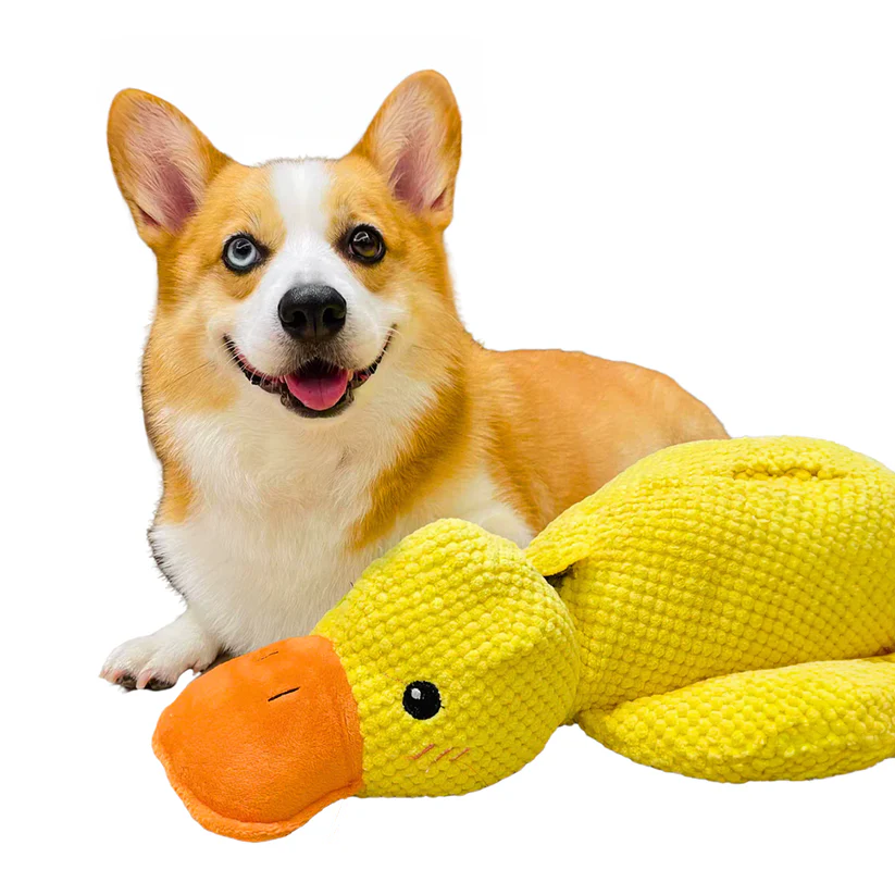 Calming Durable Duck Dog Toy for Mental Stimulation and Anxiety Relief