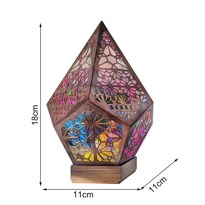 Bohemian Multicolor Floor Lamp with Metallic Finish