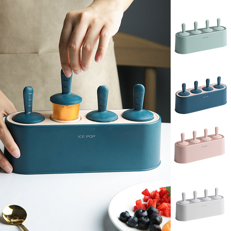 Silicone Popsicle Mold Set with Drip Tray