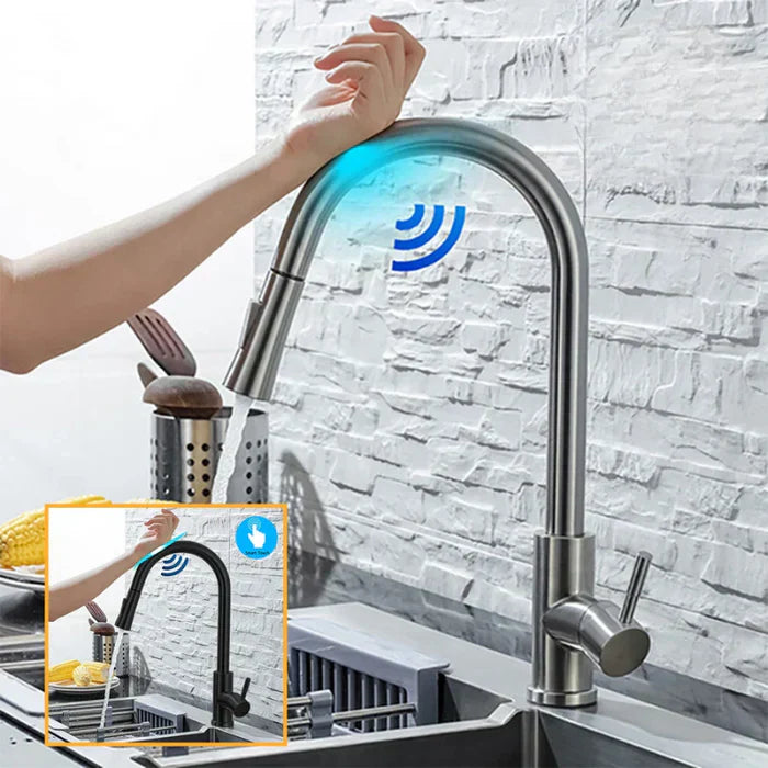 Touchless Stainless Steel Pull Down Kitchen Faucet