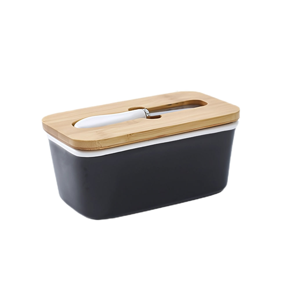 Sleek Ceramic Butter Cutter Container