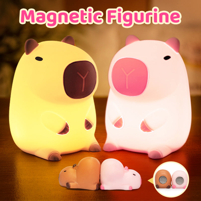 Capybara Squishy Night Light with Touch Activation and Timer