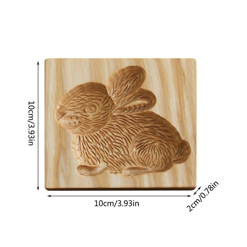 Wooden Cookie Cutter for Gingerbread and Pastries - Non-Stick Beech Wood Design