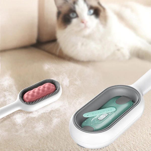 Pet Grooming Comb with Water Reservoir and Massage Function