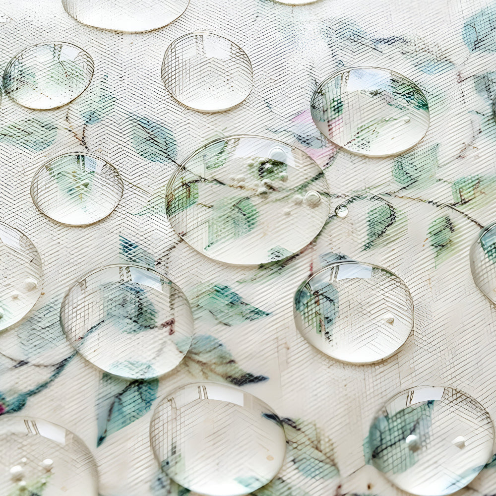 Floral Microfiber Tablecloth with Earthy Motifs