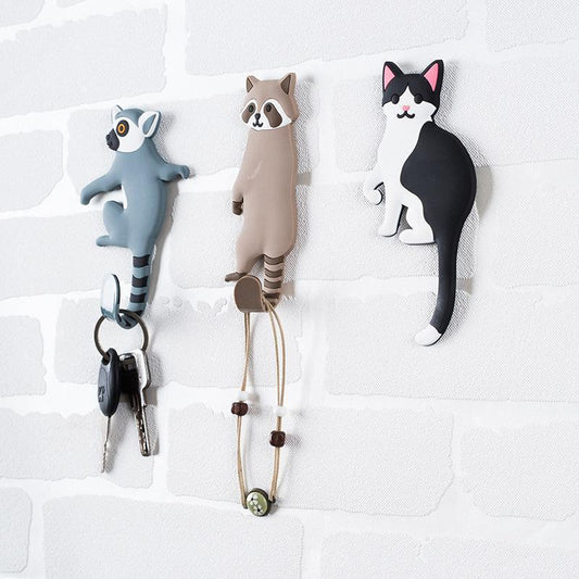 Wild Animalz Wall Hooks - Adorable 3D Animal Decor