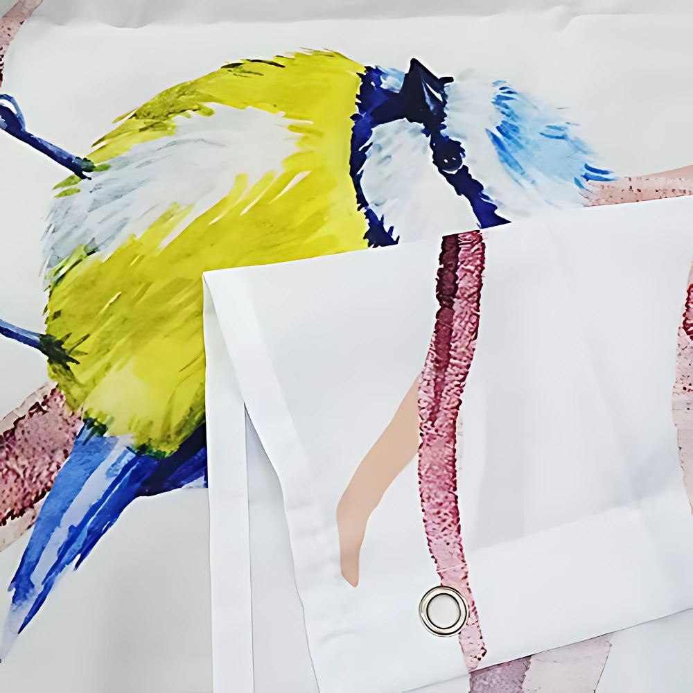 Nature-Inspired Waterproof Bird & Tree Branches Shower Curtain