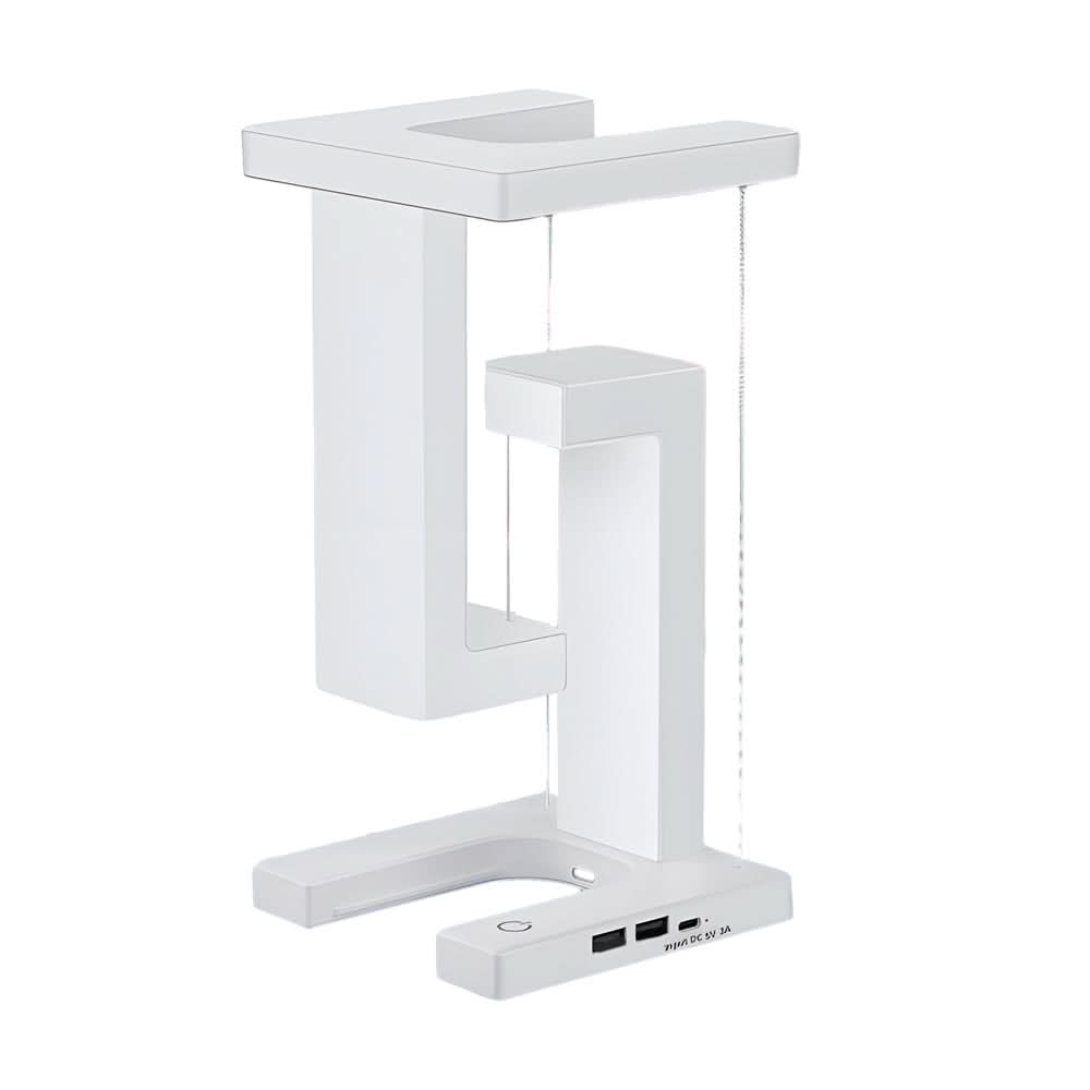 Levitating LED Table Lamp with Wireless Charging and Ambient Light