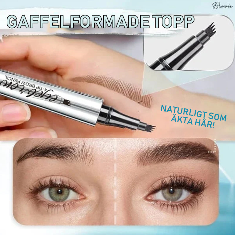 3D Waterproof Microblading Eyebrow Pencil with 4-Tip Design