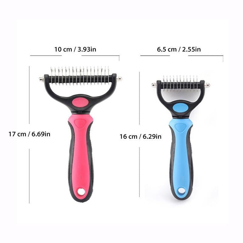 Pet Grooming Brush for Dogs and Cats with Stainless Steel Blade