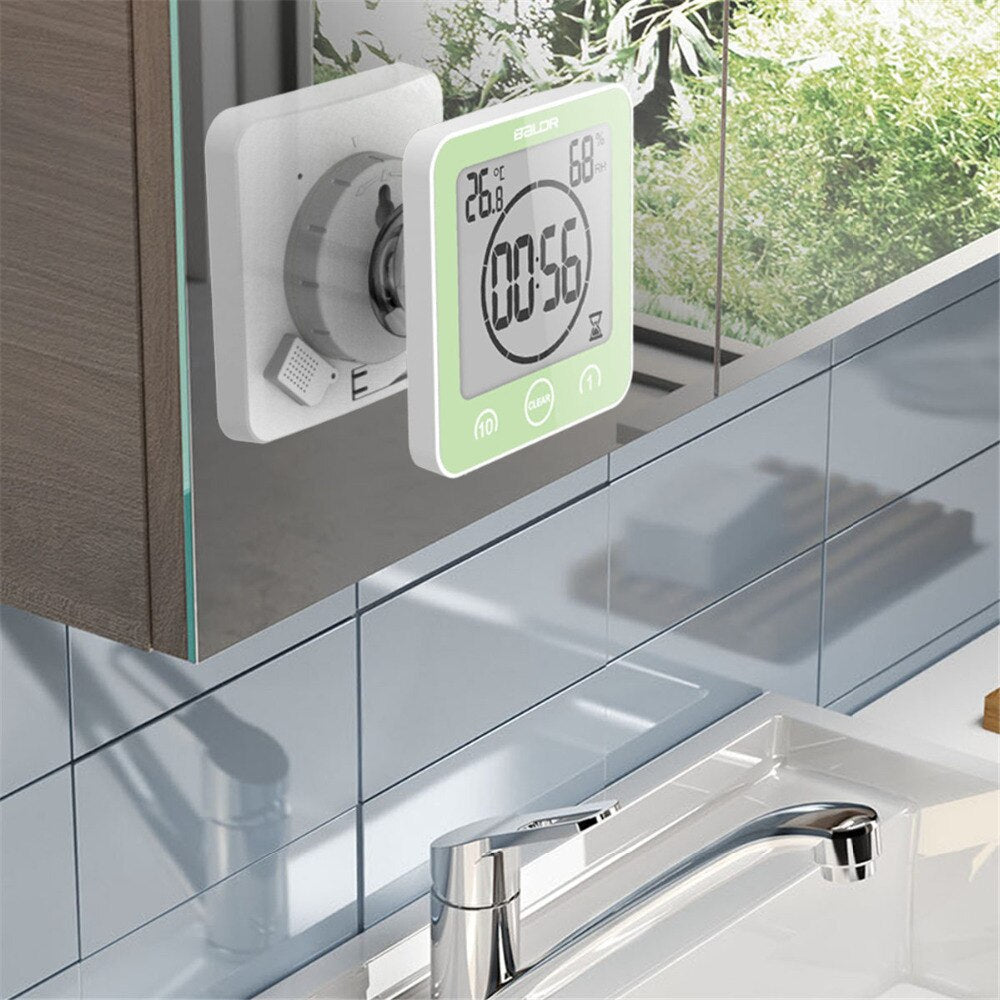 Waterproof Bathroom Shower Clock with Large Display