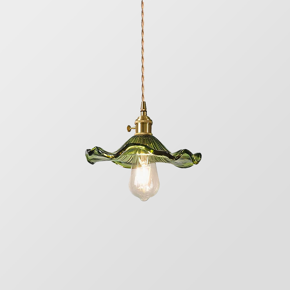Hibiscus Flower Glass Pendant Light