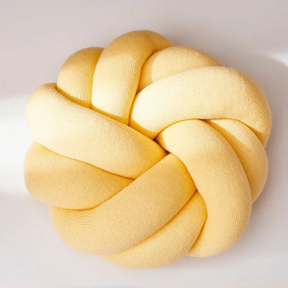 Pretzel-Shaped Hand-Knotted Lumbar Cushion