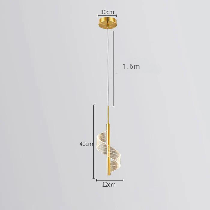 Elegant Black and Gold LED Pendant Light with Adjustable Lighting
