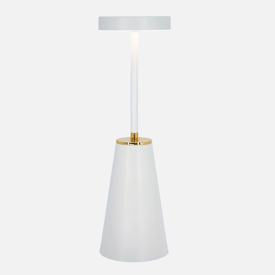 Rechargeable Wireless Metal Table Lamp with Adjustable Brightness