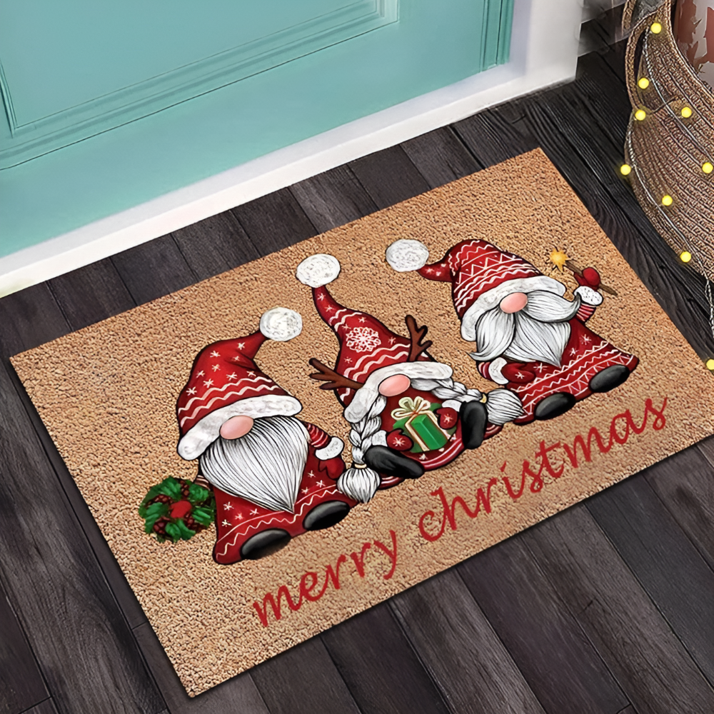 Gnome Wonderland Holiday Welcome Mat