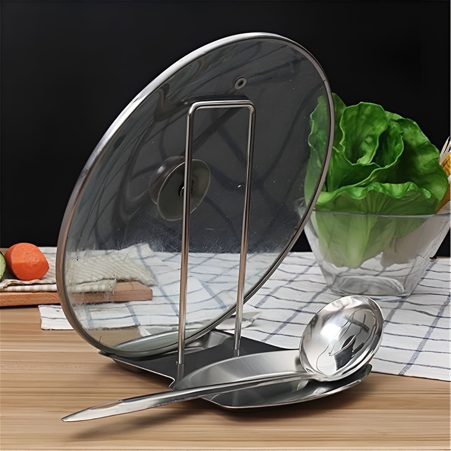 Stainless Steel Pot Lid Holder Rack