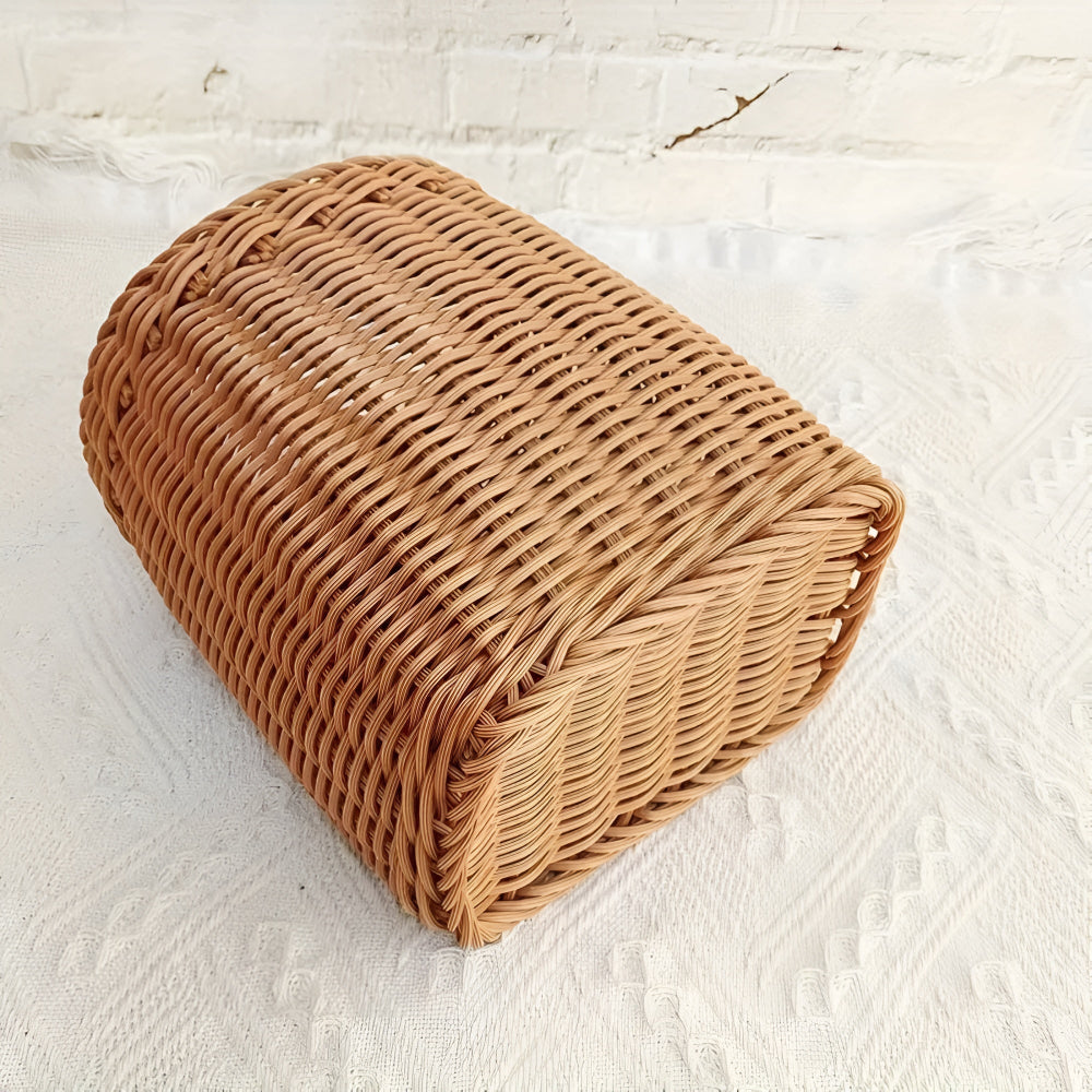 Woven Rattan-Look Storage Basket