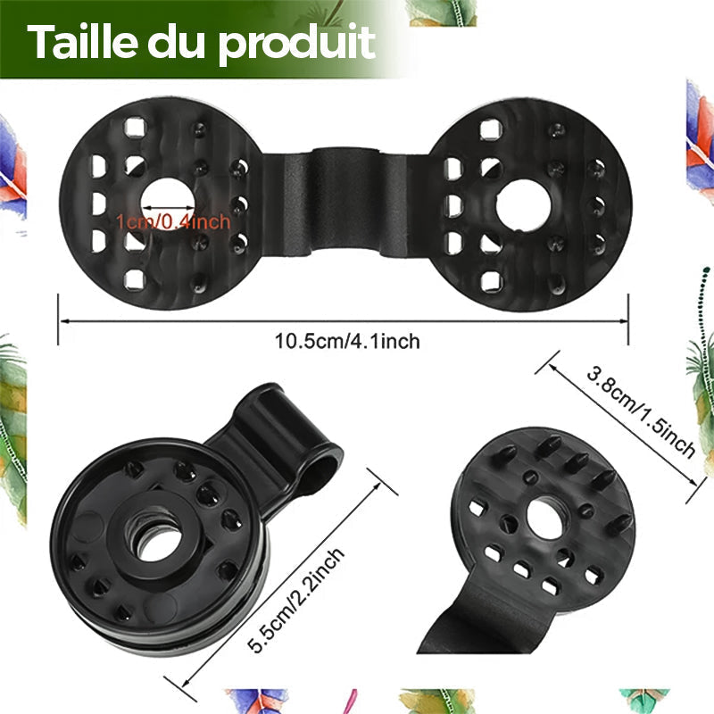 Plastic Shade Cloth Clips - Durable Black Garden Net Fasteners