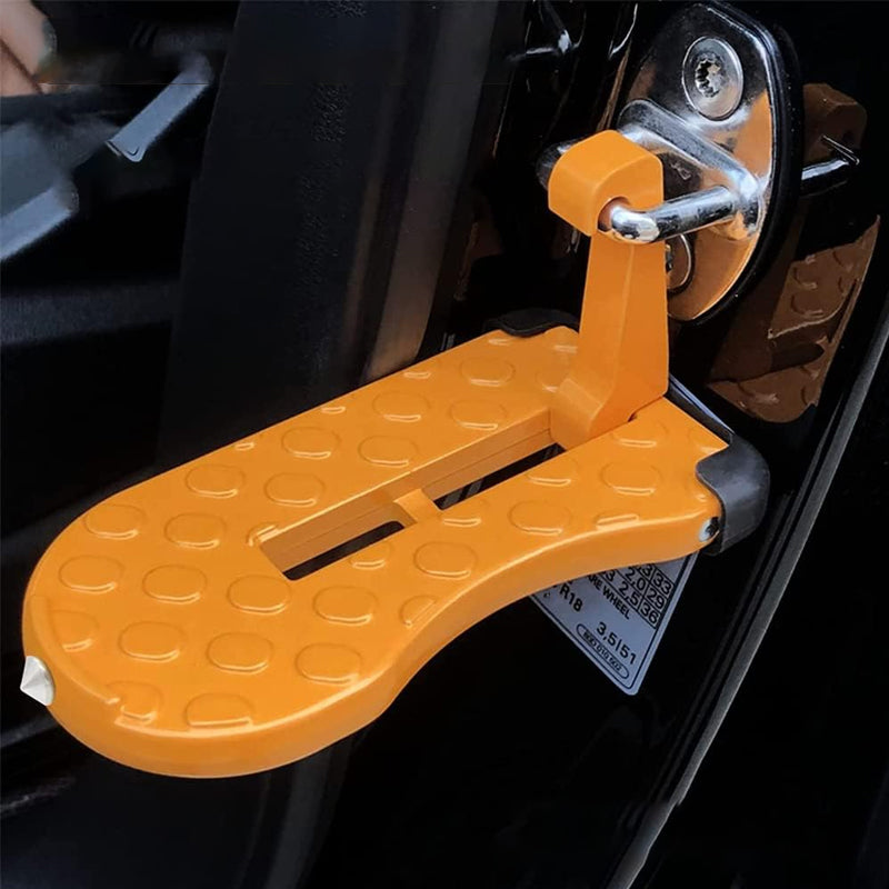 U-Shaped Car Doorstep with Safety Hammer and Non-Slip Design
