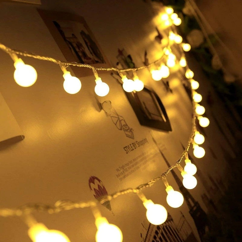 Mini Globe String Lights with Warm White and Multicolor LEDs