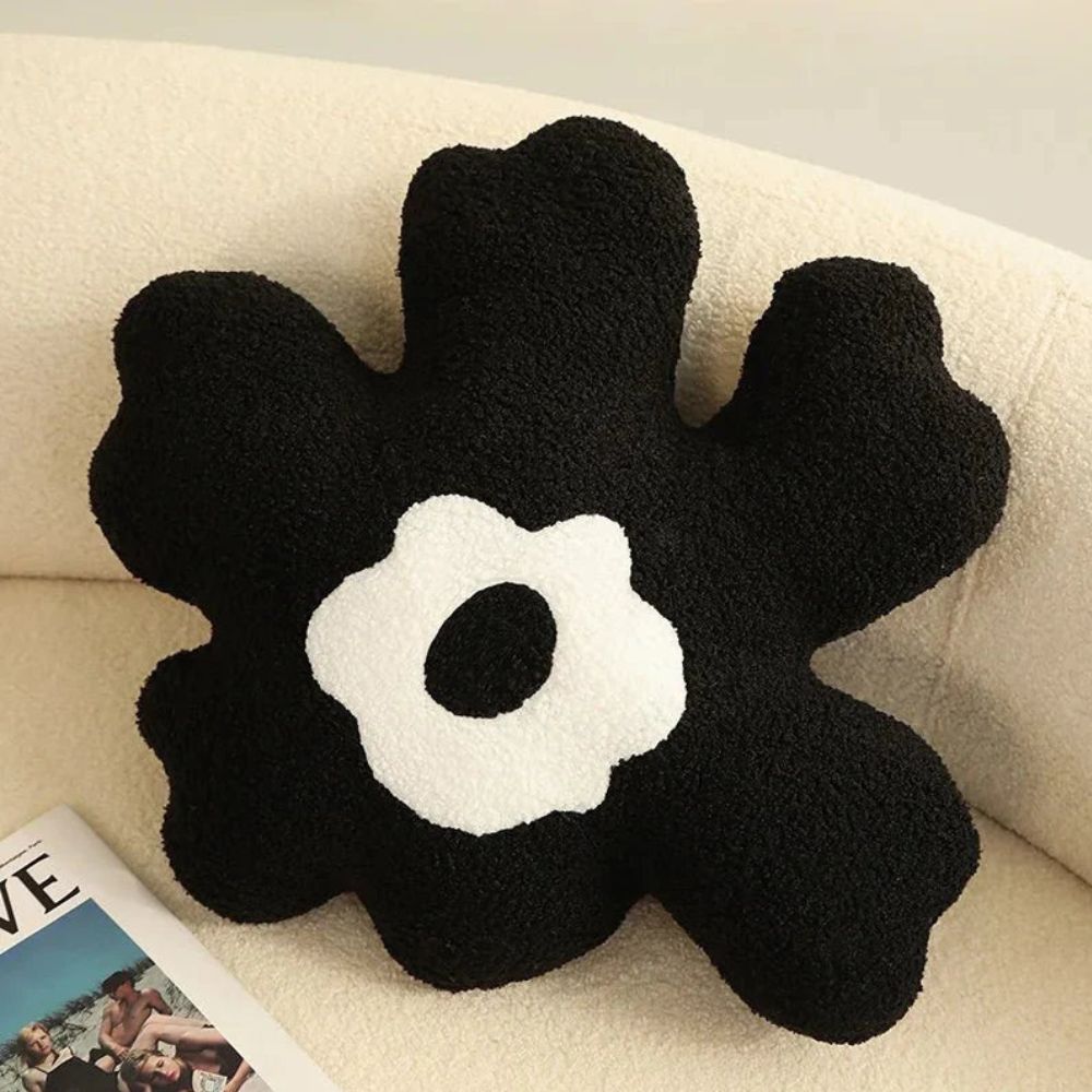 Cheerful Flower-Inspired Plush Cushion