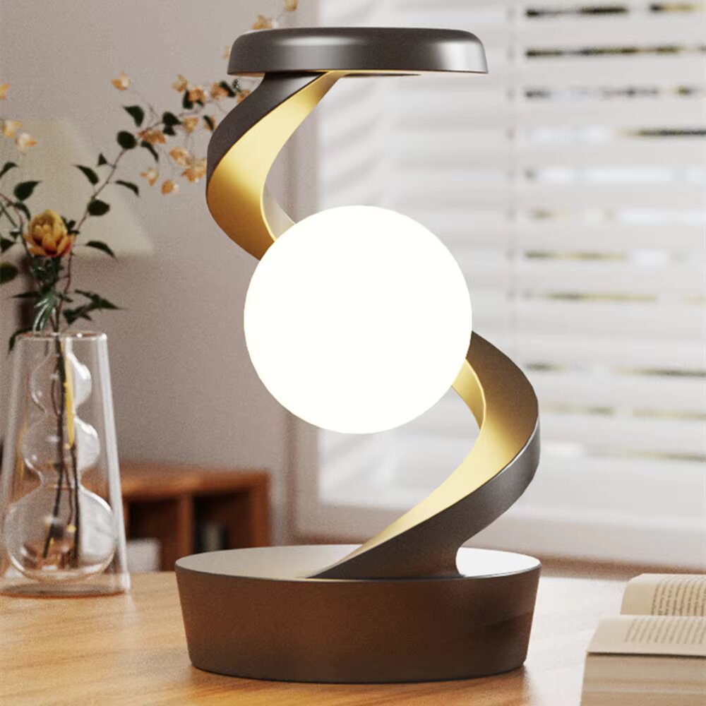 Rotating Floating Table Lamp with Wireless Charger