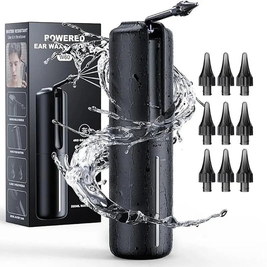 Rechargeable Ear Cleaning System with Triple Jet Stream and Adjustable Pressure