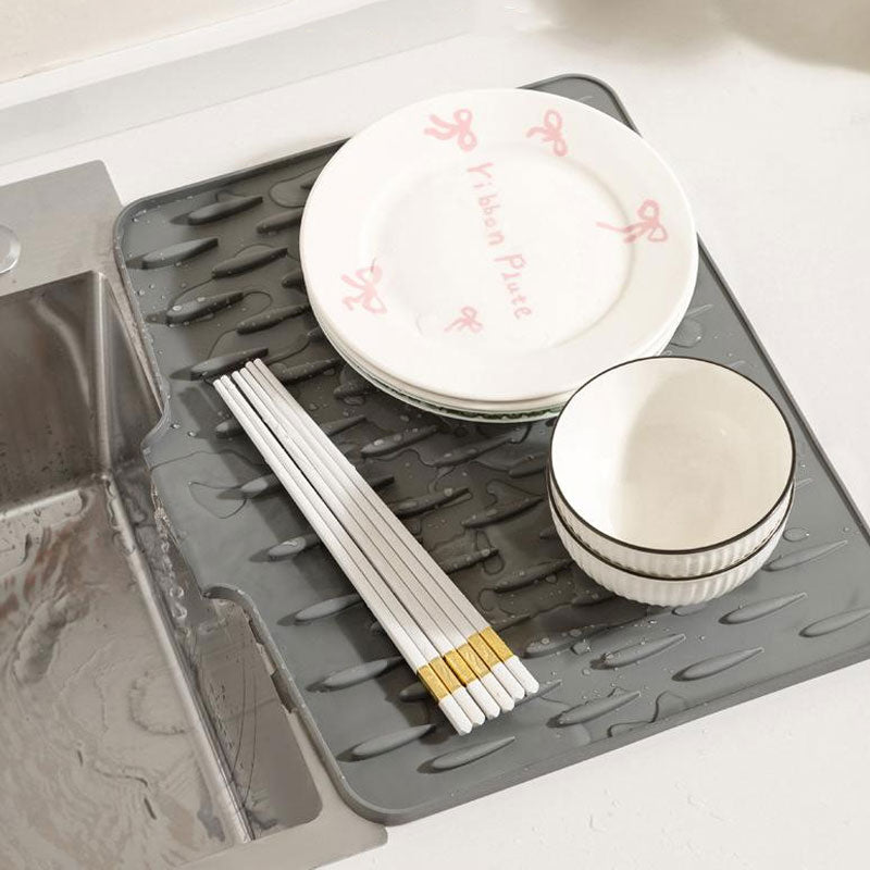 Silicone Dish Drying Mat - Heat Resistant Countertop Protector