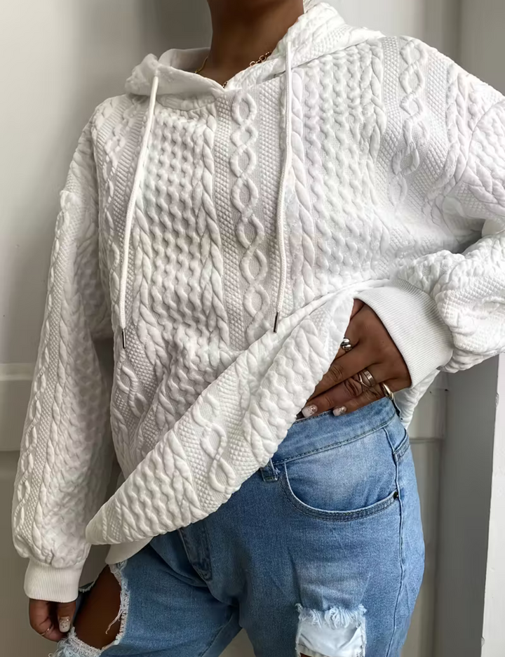 Clara | Ladies' Cable Knit Hoodie