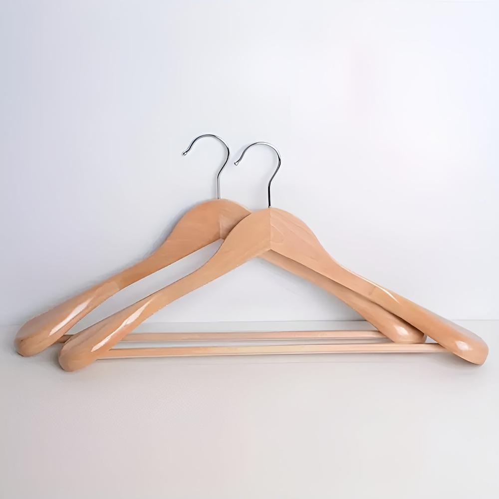 360° Wooden Suit Hanger with Non-Slip Bar