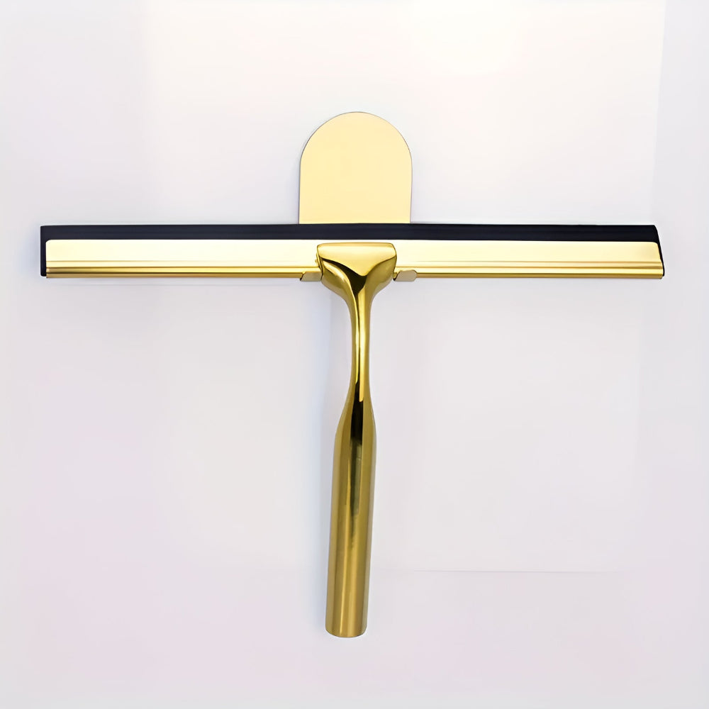 Gold Stainless Steel Squeegee with Ergonomic Handle