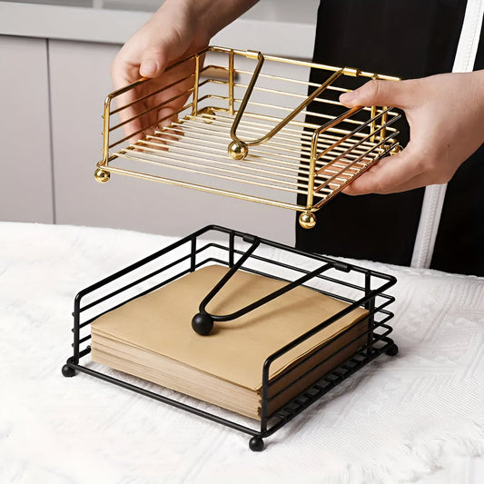 Modern Iron Napkin Holder for Stylish Tabletop Organization