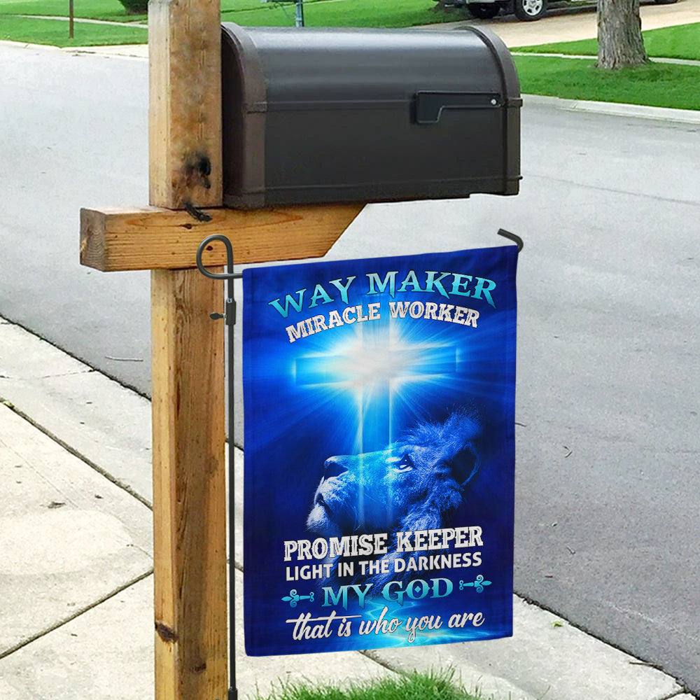 Way Maker Miracle Worker Jesus Christ Double-Sided Canvas Flag