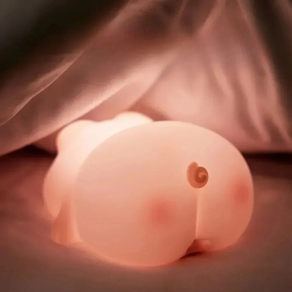 Soft LED Animal Night Light with Timer for Kids