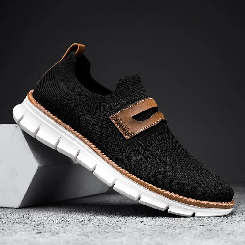Men's Ultra-Light Stretch Knit Slip-On Loafers