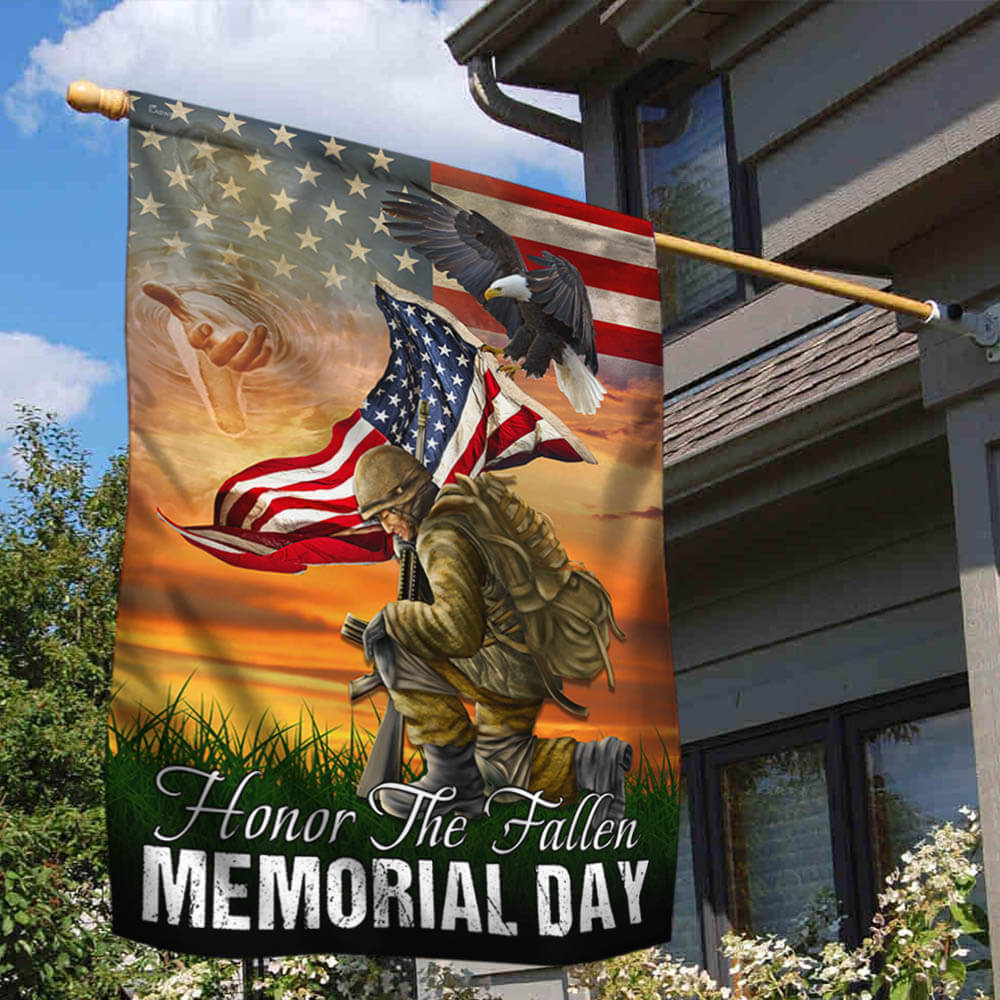 Double-Sided Memorial Day Veteran Flag