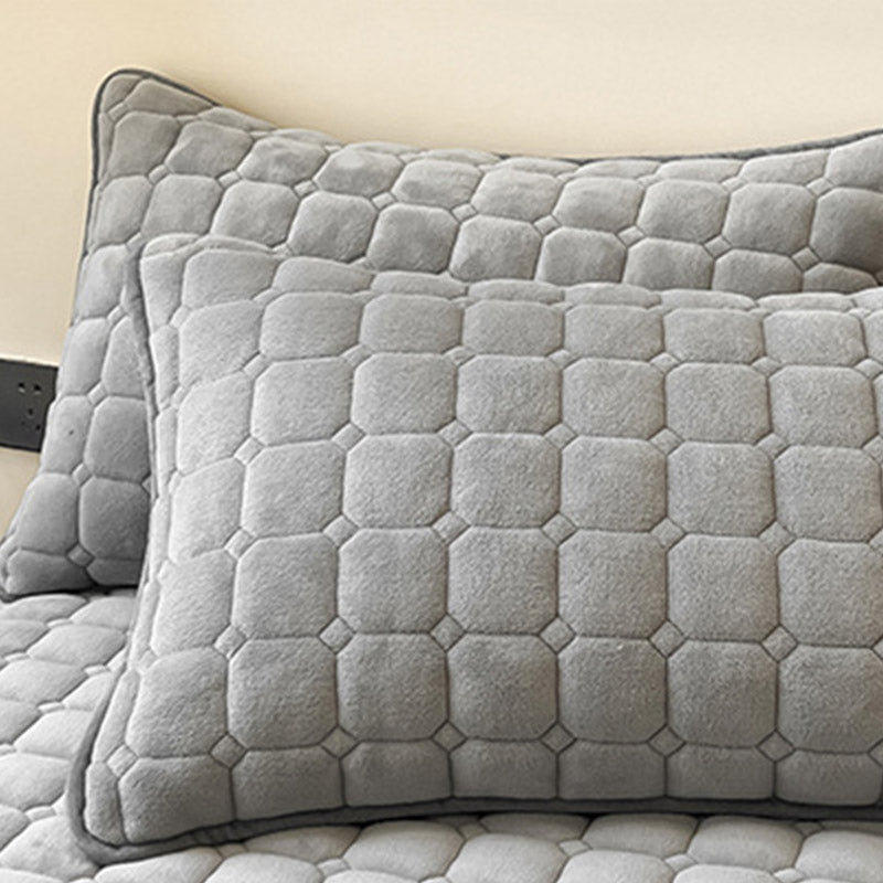 Plush Square Textured Throw Blanket – Soft Cozy Sofa and Bed Cover