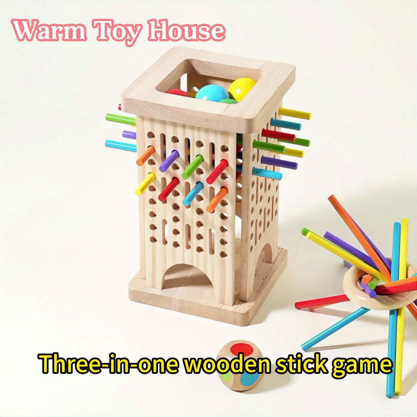 Wooden Stick Game for Kids - Creative Dexterity and Motor Skills Development