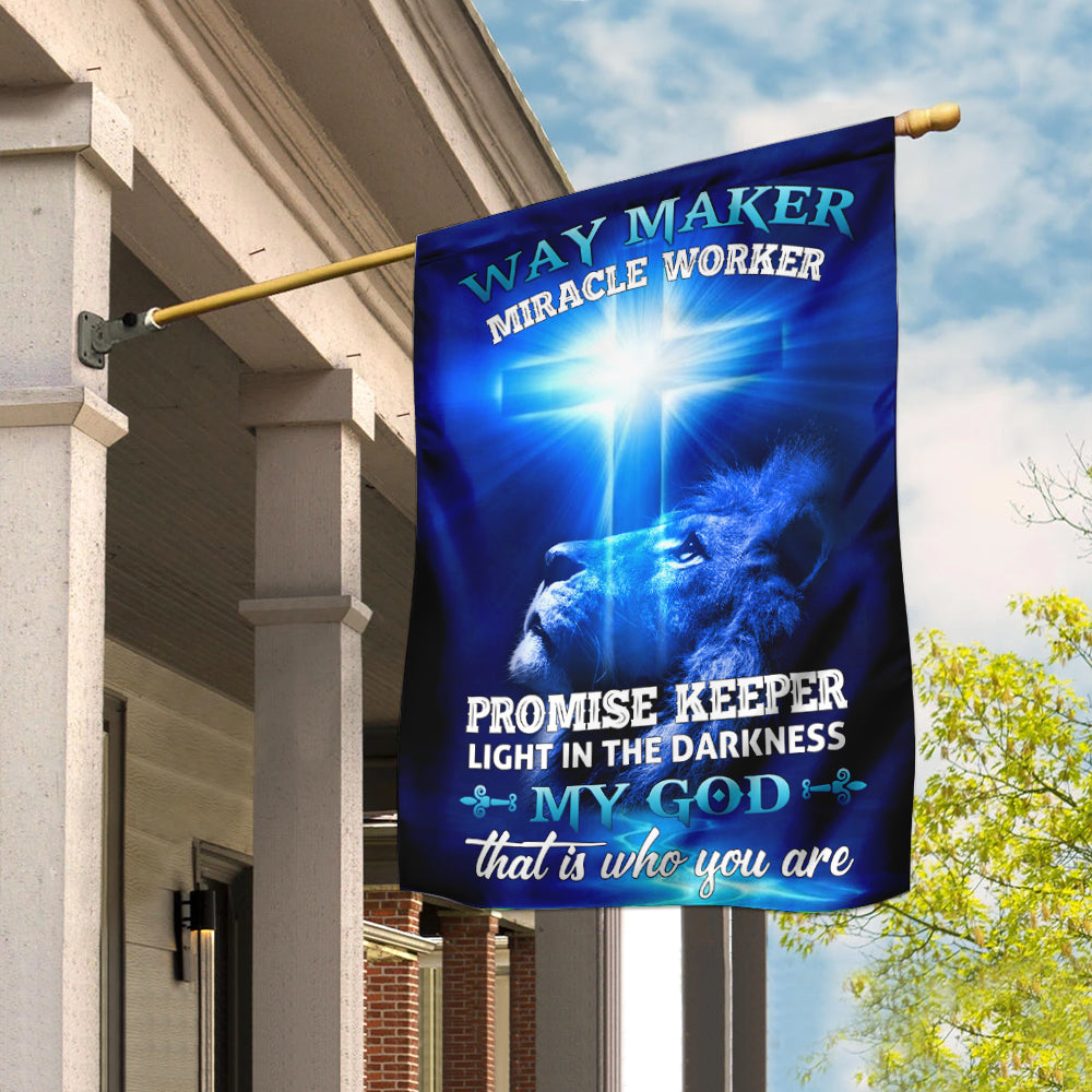 Way Maker Miracle Worker Jesus Christ Double-Sided Canvas Flag