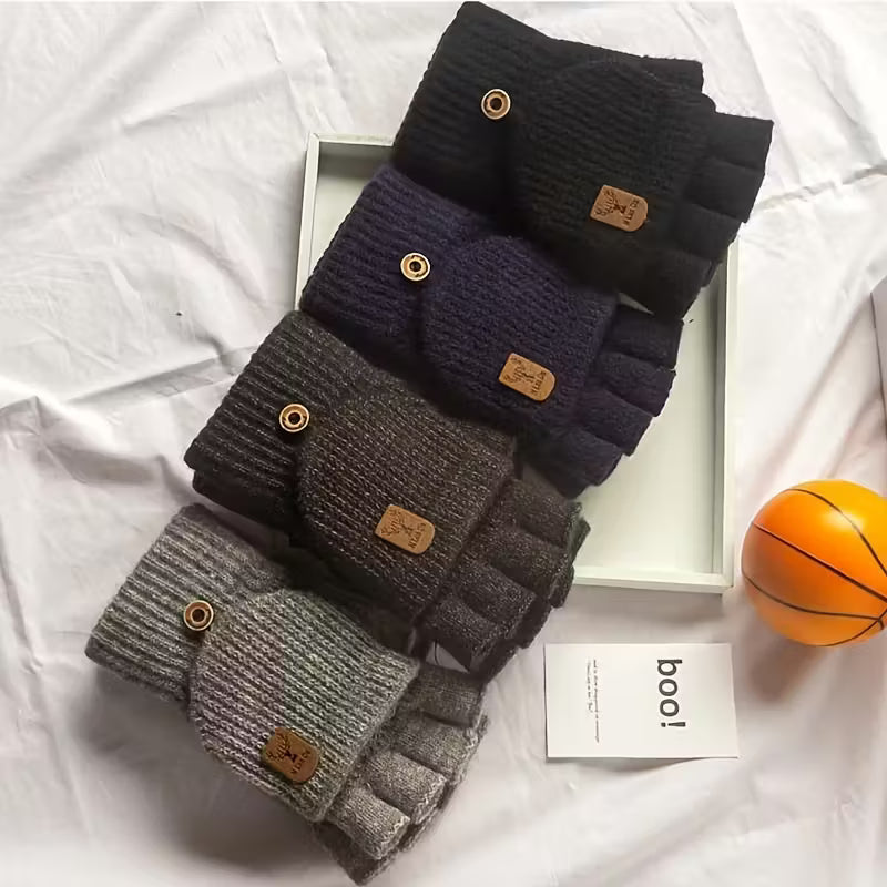 Fingerless Knit Winter Gloves for Warmth and Flexibility